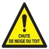 Panneau DANGER CHUTE NEIGE DU TOIT NOR Taliaplast 729956