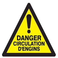 Panneau DANGER CIRCUL. D'ENGINS NORMAS Taliaplast 729937