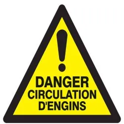 Panneau DANGER CIRCUL. D'ENGINS NORMAS Taliaplast 729331