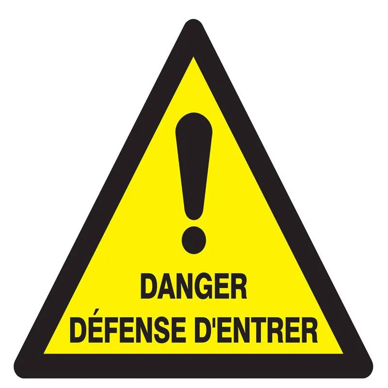 Panneau DANGER DEFENSE D'ENTRER NORMAS Taliaplast 729961