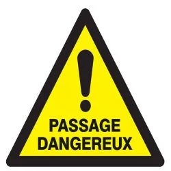 Panneau DANGER PASSAGE DANGEREUX NORMA Taliaplast 729955