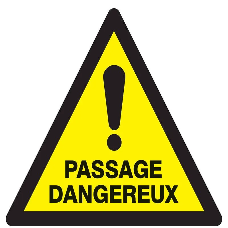 Panneau DANGER PASSAGE DANGEREUX NORMA Taliaplast 729326