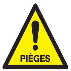 Panneau DANGER PIEGES 100X100X100 NORM Taliaplast 729957