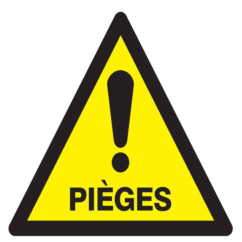 Panneau DANGER PIEGES 100X100X100 NORM Taliaplast 729957