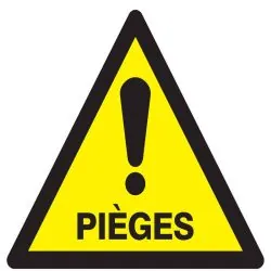 Panneau DANGER PIEGES 300x300x300mm Taliaplast 729329