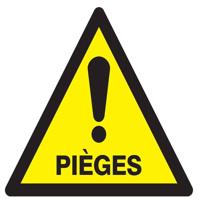 Panneau DANGER PIEGES 300x300x300mm Taliaplast 729329