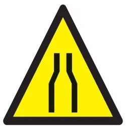 Panneau DANGER RETRECISSEMENT NORMASIG Taliaplast 729351