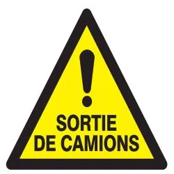 Panneau DANGER SORTIE DE CAMIONS 100x1 Taliaplast 729963