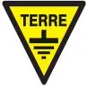 Panneau DANGER TERRE NORMASIGN 300X300 Taliaplast 729324