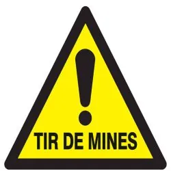 Panneau DANGER TIR DE MINES NORMASIGN Taliaplast 729333