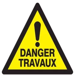 Panneau DANGER TRAVAUX NORMASIGN ADHES Taliaplast 729334