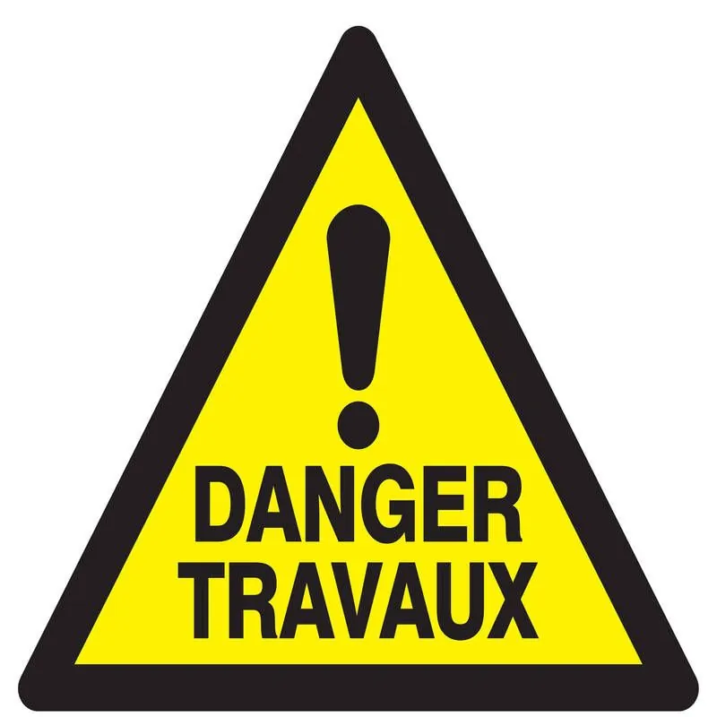 Panneau DANGER TRAVAUX NORMASIGN ADHES Taliaplast 729334