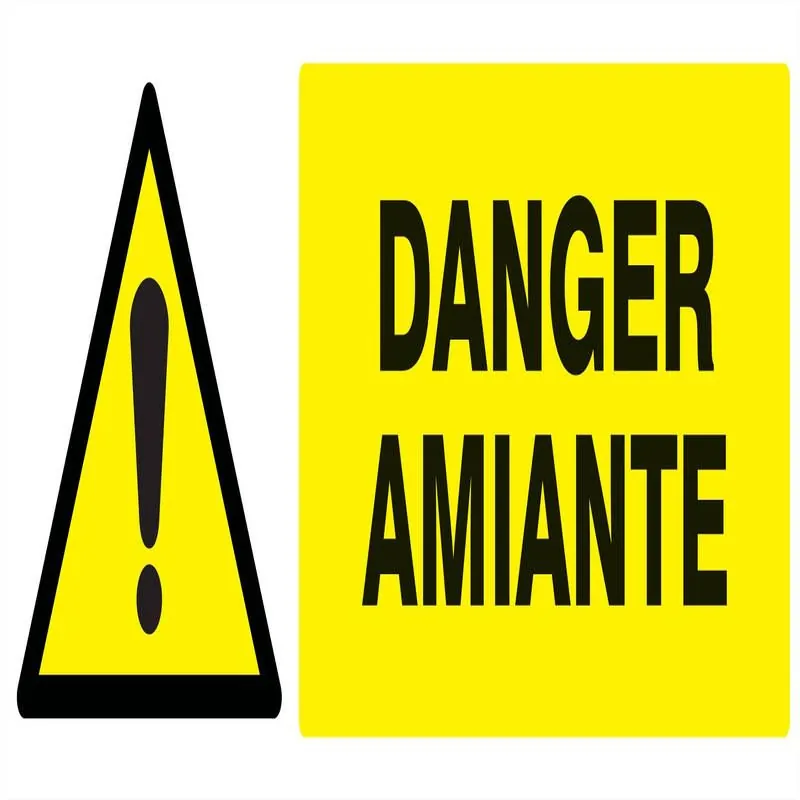 Panneau DANGER AMIANTE 330X120 NORMASI Taliaplast 726323