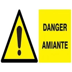 Panneau DANGER AMIANTE 330X200 NORMASI Taliaplast 721323