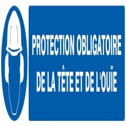 Panneau PROTECTION OBLIGATOIRE TETE ET Taliaplast 725505