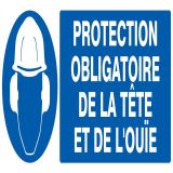 Panneau PROTECTION OBLIGATOIRE TETE ET Taliaplast 726505