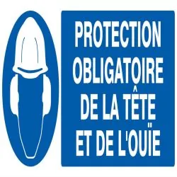 Panneau PROTECTION OBLIGATOIRE TETE ET Taliaplast 726505