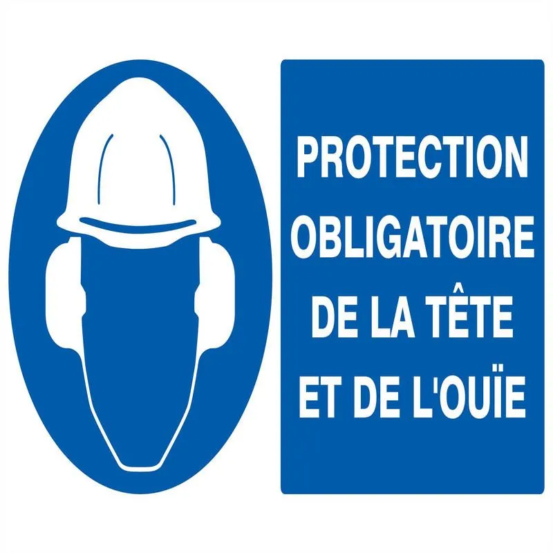 Panneau PROTECTION OBLIGATOIRE TETE ET Taliaplast 721505