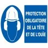 Panneau PROTECTION OBLIGATOIRE TETE ET Taliaplast 721505