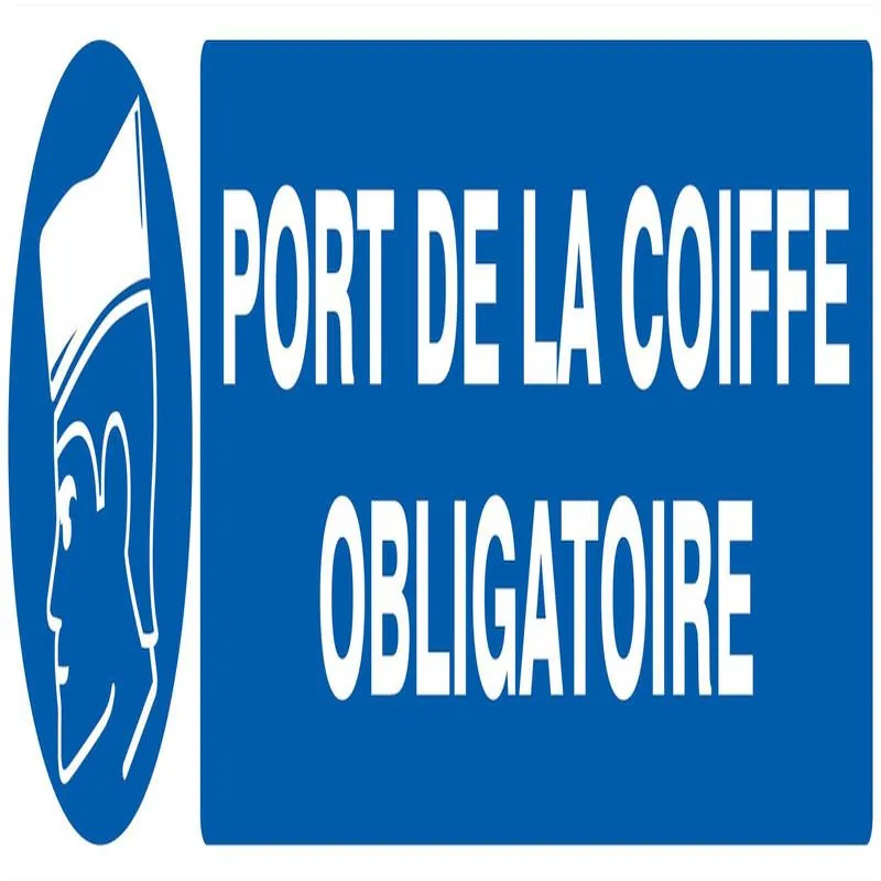 Panneau PORT DE LA COIFFE OBLIGATOIRE Taliaplast 725502