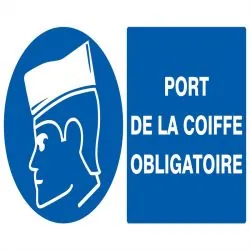 Panneau PORT DE LA COIFFE OBLIGATOIRE Taliaplast 721502