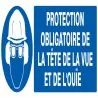 Panneau PROTECT.OBLIG. TETE/VUE/OUIE N Taliaplast 726501