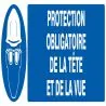 Panneau PROT.OBLIG.TETE ET VUE 200x52 Taliaplast 720504