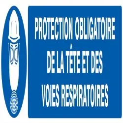 Panneau PROTECTION OBLIGAT. TETE/VOIES Taliaplast 725506