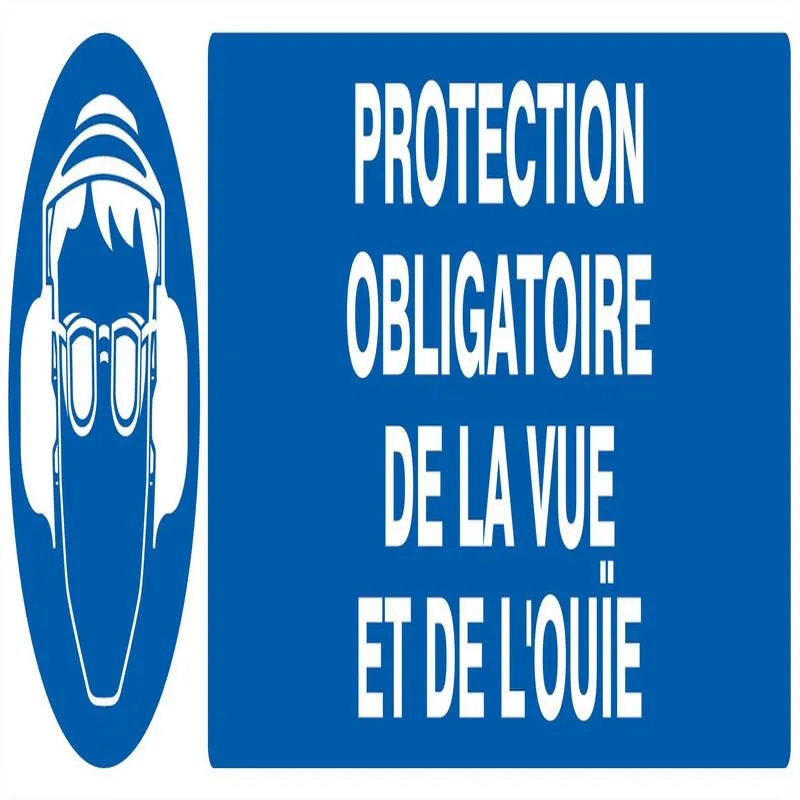 Panneau PROT.OBLIG.VUE ET OUIE 200x52 Taliaplast 720508