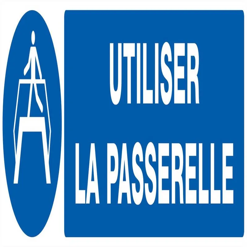 Panneau UTILISER LA PASSERELLE 200x52m Taliaplast 720511
