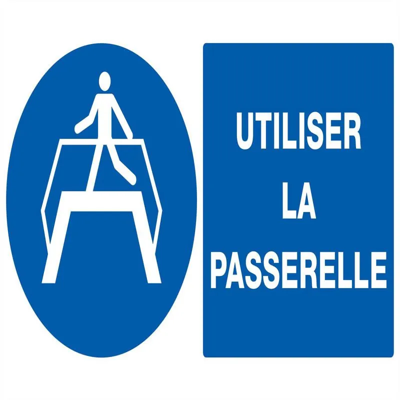 Panneau UTILISER LA PASSERELLE 330x200 Taliaplast 721511