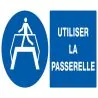 Panneau UTILISER LA PASSERELLE 330x200 Taliaplast 721511