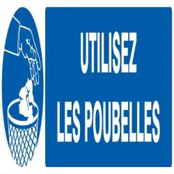 Panneau UTILISEZ LES POUBELLES 200x52 Taliaplast 720512