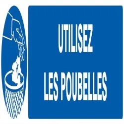 Panneau UTILISEZ LES POUBELLES 330X75 Taliaplast 725512