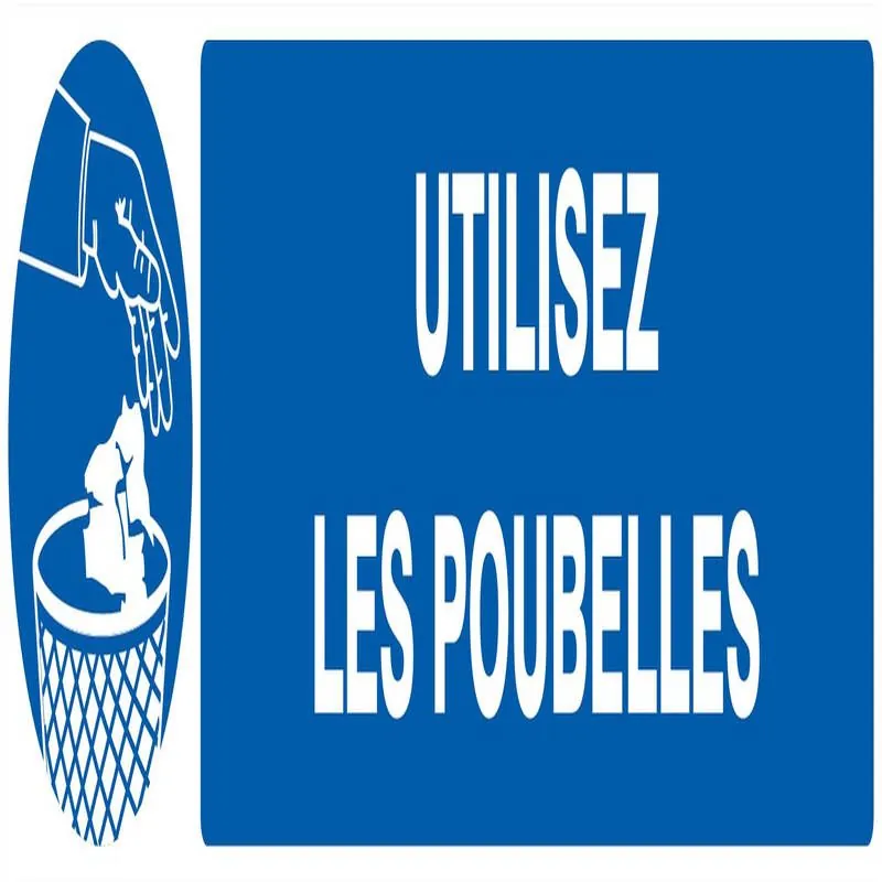 Panneau UTILISEZ LES POUBELLES 330X75 Taliaplast 725512