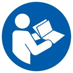Panneau CONSULTER LE MANUEL / LA NOTIC Taliaplast 722590