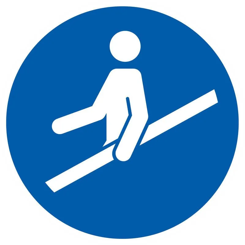 Panneau UTILISER LA MAIN COURANTE NORM Taliaplast 723592