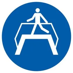 Panneau UTILISER LA PASSERELLE D.180mm Taliaplast 727502