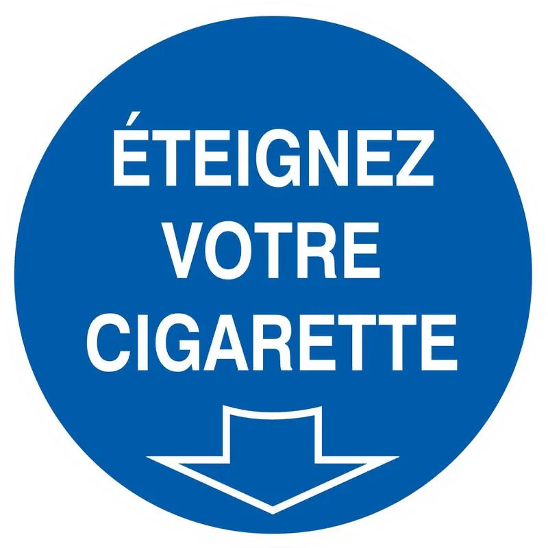 Panneau ETEIGNEZ VOTRE CIGARETTE D.80 Taliaplast 724501