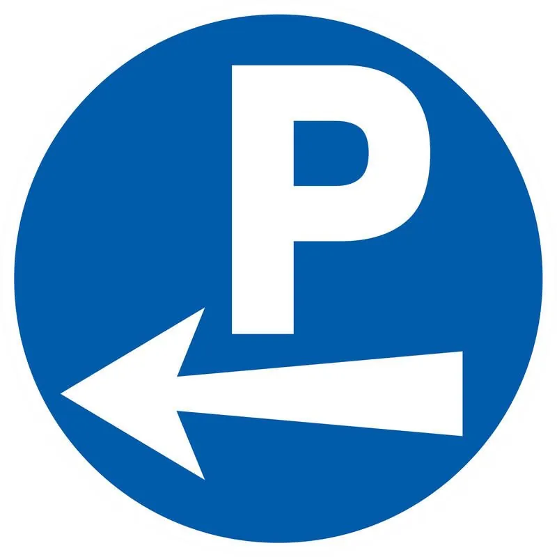 Panneau PARKING FLECHE A GAUCHE NORMAS Taliaplast 727524