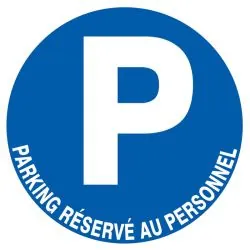 Panneau PARKING RESERVE AU PERSONNEL D Taliaplast 724577