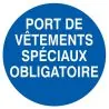 Panneau PORT DE VETEMENTS SPECIAUX OBL Taliaplast 724529