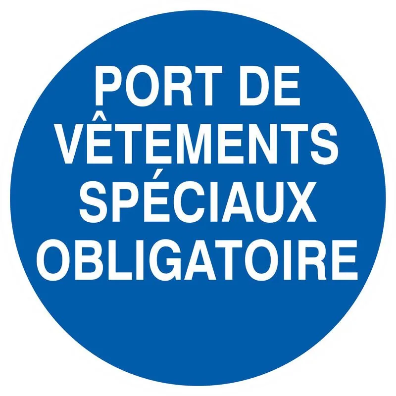Panneau PORT VETEMENT SPEC.OBLIGAT. NO Taliaplast 727532