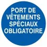 Panneau PORT VETEMENT SPEC.OBLIGAT. NO Taliaplast 727532
