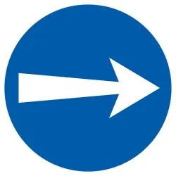Panneau SENS OBLIGATOIRE NORMASIGN ADH Taliaplast 727530