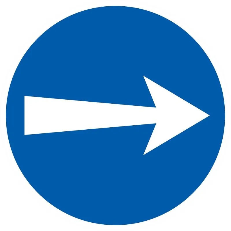 Panneau SENS OBLIGATOIRE NORMASIGN ADH Taliaplast 727530