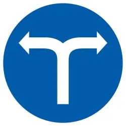 Panneau VIRAGE A DROITE OU A GAUCHE D. Taliaplast 727581