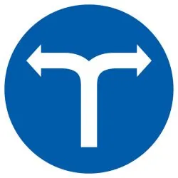 Panneau VIRAGE A DROITE OU A GAUCHE D. Taliaplast 722581