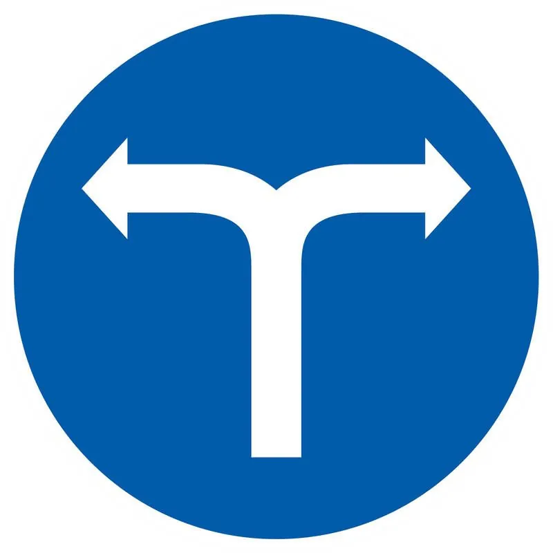Panneau VIRAGE A DROITE OU A GAUCHE D. Taliaplast 723581