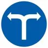 Panneau VIRAGE A DROITE OU A GAUCHE D. Taliaplast 723581